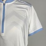 Adidas women’s mock neck 1/4 zip golf White and Blue Shirt size XL Photo 2