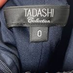 Tadashi Shoji Tadashi Collection Navy Silk Gown Beaded Women’s Size 0 Formal Evening Dress Photo 9