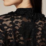 J.Crew women’s Lace mockneck top with camisole long sleeve black Size 2 NWT Photo 1