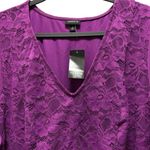 Torrid  Womens Purple V Neck Lace & Knit Tunic Top Size 3 Photo 2