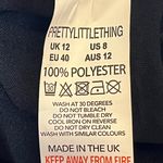 Pretty Little Thing Black Strappy Lace Up Crepe Side Ruched Racer Cami Top Sz 8 Photo 8