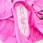 NWT Salt + Cove Laced Grommet One Piece Swimsuit Neon Pink Size M Size M Photo 5