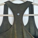 Lululemon  Women's Swiftly Tech Racerback Dark Olive Camo, Size 8, Like New Photo 2