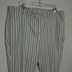 So Slimming Serene Striped Cuffed Crops White/Blue Size 16 Chico's 3 Photo 2