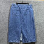 Jessica London Pencil Skirt Womens 18W Blue Denim Cotton Back Slit Everyday Wear Photo 4