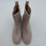 Vivaia Zoe Round Toe Block Heel Old Money Wool Knit Comfort Boots Almond 9.5 Photo 2