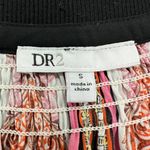 Daniel Rainn DR2 | Small | Floral Damask Print Tassel Tie V-Neck Peasant Blouse Photo 5