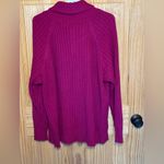 st. john's bay St John’s Bay Womens Sweater Size 2XL Hot Pink Knit Full Zip Collared Photo 5