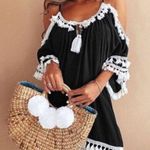 BLACK AND WHITE DRESS OR COVER UP Photo 2