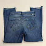 MOTHER Insider Crop Step Fray Jeans Not Rough Enough Wash Stretch Denim Size 25 Blue Photo 10
