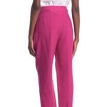 Theory NWT POP Fushia Pleated Trousers Photo 2