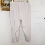 J.Jill Linen Stretch Button Hem Ankle Pants Stone Grey Linen Blend Lagenlook MP Photo 1