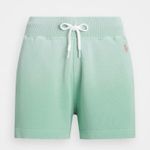 Ralph Lauren Polo Fleece Drawstring Green Cotton Womens Shorts Photo 0