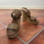 Tory Burch  Leather Ankle Strap Wedge Sandals Size US 10.5 Photo 1