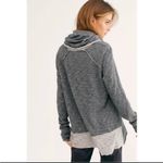 Free People Beach Gray Colorblock Cocoon Cowl Neck Pullover Photo 1