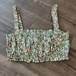ZARA GREEN FLORAL CROPPED TOP Photo 4