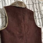Faded Glory  Brown Vest with Plush Fur Accents Photo 8