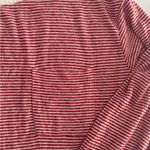 Red and white striped PJ top Size M Photo 2