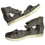Eileen Fisher  Women’s Size 8.5 Gray Mesh Zanya Strappy Platform Zip Back Sandals Photo 8