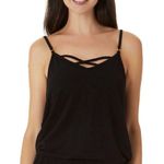 California Waves Junior's Cover Up Romper Swimsuit Black Size Large Photo 3