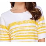 Denim & Co . Active French Terry Painterly Stripe Top A252804 Soft Orange 1X NWT Photo 5