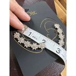 Brand New Noir Ear Climbing White Floral Earrings Fashion Jewelry Studded Silver Photo 3