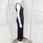 Bebe Y2k Black Lace Scoop Neck Sheath Bodycon Slip Maxi Dress XS Party Cocktail Photo 2