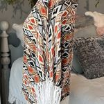 Romeo + Juliet Couture  Top Aztec Tribal Earthy Hippie Tassel Shirt Womens Medium Photo 7