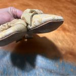 Olivia Rose Tal Jacquard Floral fabric Bow Kitten heel slippers leather Tan Size 6 Photo 6
