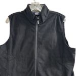 Lands' End Women's Large Black Marinac Fleece Vest Full Zip Sleeveless Photo 1