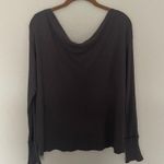 Michael Stars Grey Ribbed Boatneck Shirt Top NWOT Photo 3