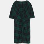 ZARA Draped plaid top with slit front Size XS Photo 3