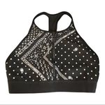 Reebok  bandana print “Happiness is my warm-up” mesh T back sports‎ bra Photo 0