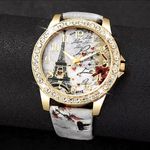Lavishly Paris Luxury Women's Analog Quartz Crystal Wrist Watch Bracelet. Silver Photo 1