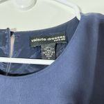 Valerie Stevens  Navy Dress Womens 6 Blue Shift Silk Classic Minimalist Lined Photo 2