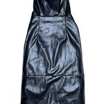 Good American  Vacay Lace-up Faux Leather Sheath Dress Black Women’s Size 2 Photo 0