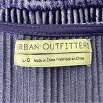 Urban Outfitters  Crop Top Peplum Velour Stretch Velvet Size Large Flutter Sleeve Photo 10