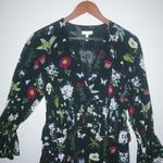 Joie  S Analena Boho Black Botanical Ruffle Floral Asymmetrical Dress Photo 11