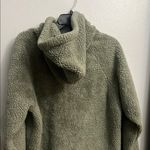 PINK - Victoria's Secret Cozy Sherpa Hoodie in Olive Green Photo 5