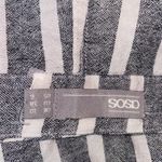 ASOS Gray White Striped Linen High Rise Side-Zip Shorts Women's Size US 6 Photo 4