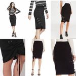Guess  Pia Lace Up Midi Skirt Size Medium Photo 1