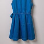 Derek Lam 10 Crosby Wrap Dress‎ Women's Size 6 Blue Drape Collar Chic Photo 6