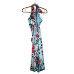 Lulus NWT Charming Celebrations Light Blue Floral Halter Midi Dress Size XS Photo 2