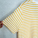 Madewell 3XL Yellow Gold Striped V-Neck T-Shirt Short Sleeve Eco-Friendly Photo 9