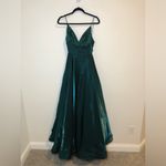 Sherri Hill Green Ballgown with Pockets Size 2 Photo 5