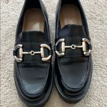 H&M Chunky Black Loafers with Gold Buckle Photo 2