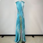 Johnny Was NWOT  Biya Silk Blue Sleeveless Long Maxi Dress Size S Photo 4