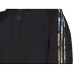 Adidas  Black Sport Sweatshirt‎ Multicolor Accent striped sleeves Size Small Photo 2
