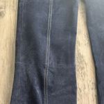 Source Unknown Dark Blue 100% Leather Fit and Flare Pants Photo 5