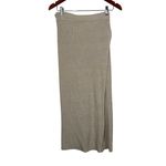 FP Beach Knit Wrap Maxi Skirt Beige Tie Waist Slit Casual Resort Photo 1